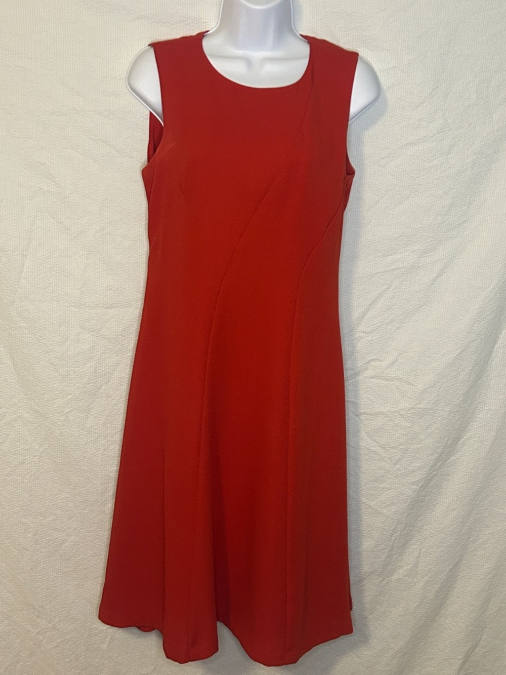 Ann Taylor Dark Orange Classic Sleeveless Dress, Size 4